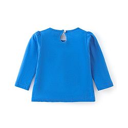 Babyhug Cotton Knit Full Sleeves T-Shirt with Strawberry Graphics-Blue