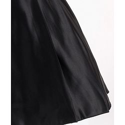 Babyhug Sleeveless Satin Party Frock with Sequinned Bow -Black