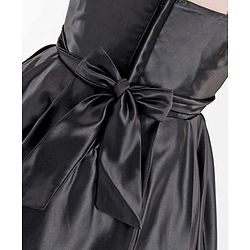 Babyhug Sleeveless Satin Party Frock with Sequinned Bow -Black