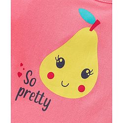 Babyhug Cotton Knit Full Sleeves Pear Graphics T-Shirt - Pink