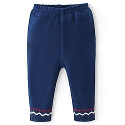 Babyhug Full Sleeves Baby Sweater Set with Reindeer Design - Navy Blue