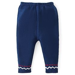 Babyhug Full Sleeves Baby Sweater Set with Reindeer Design - Navy Blue