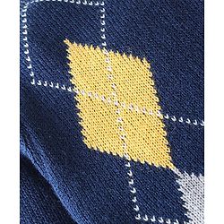 Babyhug Knitted Full Sleeves Sweater Shapes Print - Navy Blue