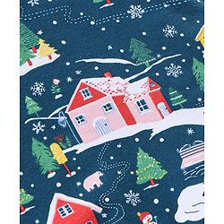 Babyhug 100% Cotton Knit Full Sleeves T-Shirt & Jogger Set With Christmas Theme - Blue