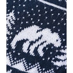 Babyhug Full Length  Fleece and Woollen Pant Tree Printed - Navy Blue