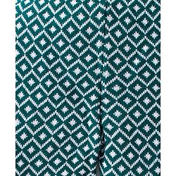 Babyhug Knit Full Length Fleece Woollen Pant with Argyle Design - Green