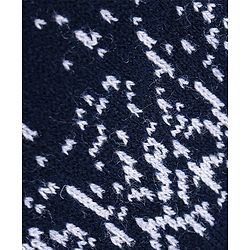 Babyhug Fleece Full Length Woollen Pant Dotted Print - Navy Blue