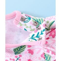 Babyhug 100% Cotton Full Sleeves  Onesie Butterfly Print - Pink