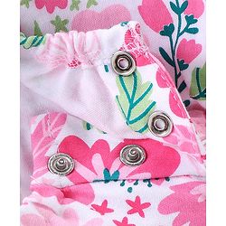 Babyhug 100% Cotton Full Sleeves  Onesie Butterfly Print - Pink
