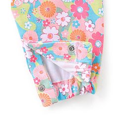 Babyhug 100% Cotton Knit Full Sleeves Romper with Floral Print - Pink