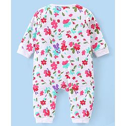 Babyhug 100% Cotton Interlock Knit Romper Floral Print Pack of 2 - Multicolour