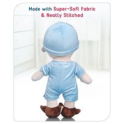 Babyhug Huggable Baby Doll Blue - Height 40 cm