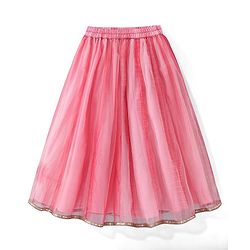 Babyhug Sleeveless Sequenced Embroidered Net Choli Lehenga and Dupatta - Pink & Peach