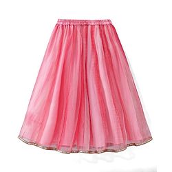 Babyhug Sleeveless Sequenced Embroidered Net Choli Lehenga and Dupatta - Pink & Peach