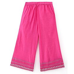 Babyhug Sleeveless Embroidered Kurta & Palazo with Dupatta - Pink