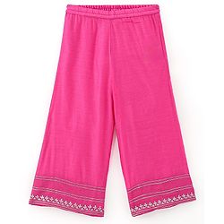 Babyhug Sleeveless Embroidered Kurta & Palazo with Dupatta - Pink