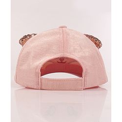 Babyhug Free Size Baseball Cap with Sequin Detailing -  Pink