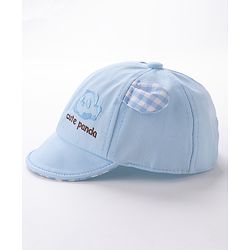 Babyhug Baseball Cap Panda Design Blue - Diameter 16 cm