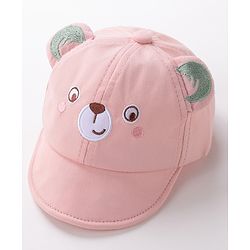Babyhug Baseball Caps Bear Design Pink - Diameter 15 cm