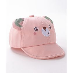 Babyhug Baseball Caps Bear Design Pink - Diameter 15 cm