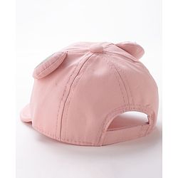 Babyhug Baseball Caps Bear Design Pink - Diameter 15 cm
