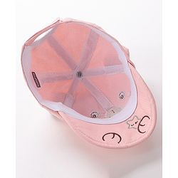 Babyhug Baseball Caps Bear Design Pink - Diameter 15 cm