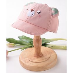 Babyhug Baseball Caps Bear Design Pink - Diameter 15 cm