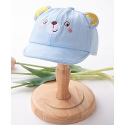 Babyhug Baseball Caps Bear Design Blue - Diameter 16 cm