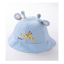 Babyhug Bucket Hat Girrafe Design Blue - Diameter 16 cm