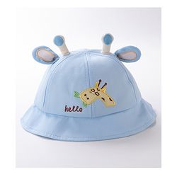 Babyhug Bucket Hat Girrafe Design Blue - Diameter 16 cm