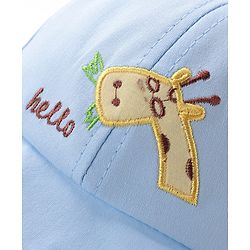 Babyhug Bucket Hat Girrafe Design Blue - Diameter 16 cm