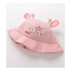 Babyhug Free Size Bucket Hat with Giraffe Details - Pink