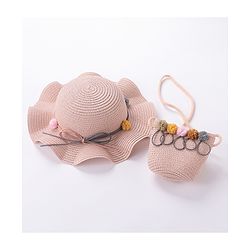 Babyhug Straw Hat with Purse - Pink