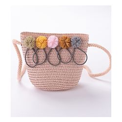 Babyhug Straw Hat with Purse - Pink