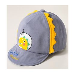 Babyhug Baseball Cap Dinosaur Print Grey - Diameter 15.5 cm