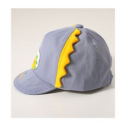 Babyhug Baseball Cap Dinosaur Print Grey - Diameter 15.5 cm
