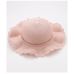 Babyhug Straw Hat Star Design - Pink