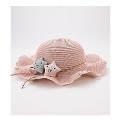 Babyhug Straw Hat Star Design - Pink