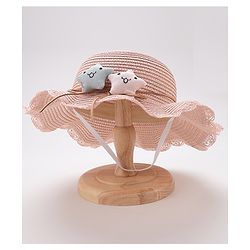 Babyhug Straw Hat Star Design - Pink