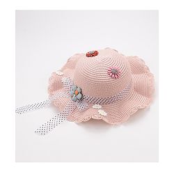 Babyhug Straw Hat Floral Design - Pink