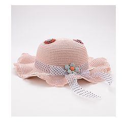 Babyhug Straw Hat Floral Design - Pink