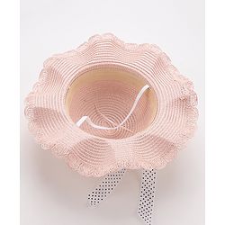Babyhug Straw Hat Floral Design - Pink