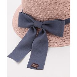 Babyhug Straw Hat Bow Design - Pink
