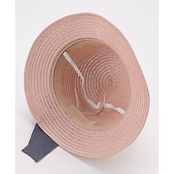 Babyhug Straw Hat Bow Design - Pink