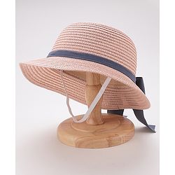 Babyhug Straw Hat Bow Design - Pink