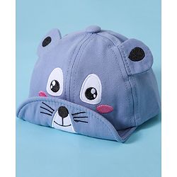 Babyhug Baseball Cap Bear Design Blue - Diameter 16 cm
