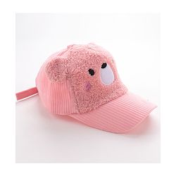 Babyhug Free Size Bucket Cap with Teddy Detailing -  Pink