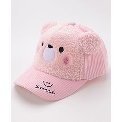 Babyhug Baseball Cap Bear Design Pink - Diameter 16 cm