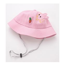 Babyhug Bucket Hat Bunny Design - Pink