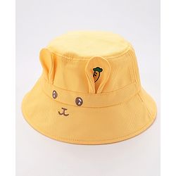 Babyhug Bucket Hat Bunny Design - Yellow
